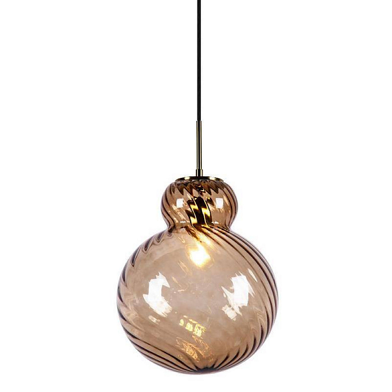 Подвесной светильник Amber RIBBED BASE Янтарный в Брянске | Loft Concept 