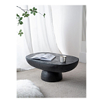 Столик кофейный черного цвета с овальной столешницей и круглым основанием Black Dalmen Table варинант исполнения - 3 | Loft Concept в Брянске