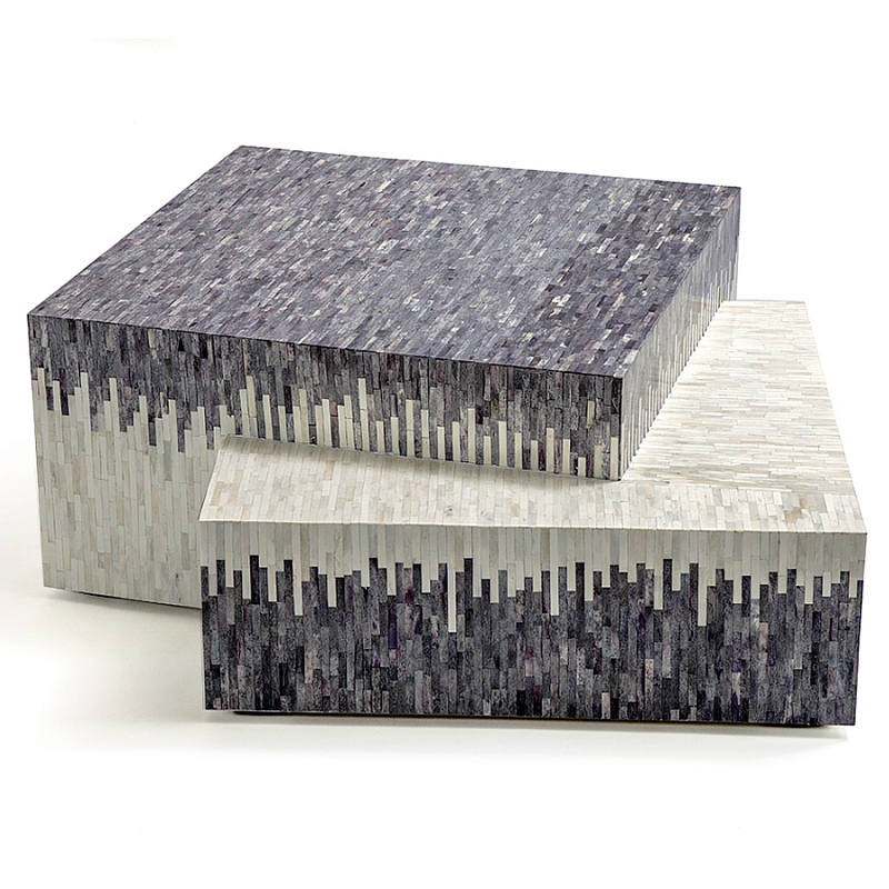 Дизайнерский журнальный стол с инкрустацией Plateau Coffee Table  ivory ( слоновая кость ) Перламутровый в Брянске | Loft Concept 