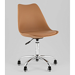 Офисный стул на металлическом основании EGGERY Brown пластик варинант исполнения - 1 | Loft Concept в Брянске