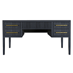 Большой Рабочий стол Primo с 5 выдвижными ящиками Черный дуб варинант исполнения - 9 | Loft Concept в Брянске