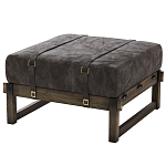 Пуф Duncan винтажная черная кожа  варинант исполнения - 2 | Loft Concept в Брянске