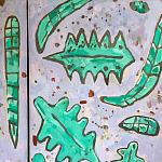 Премиальный Шкаф Defoliation двухстворчатый роспись зеленые листья  варинант исполнения - 5 | Loft Concept в Брянске