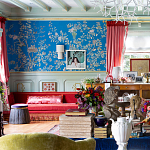 Обои ручная роспись Houghton Canton Blue варинант исполнения - 4 | Loft Concept в Брянске