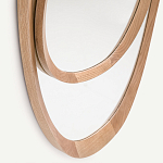 Ассиметричное зеркало в дубовой раме Infinity Symbol варинант исполнения - 3 | Loft Concept в Брянске