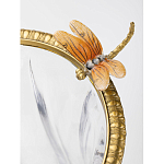 Ваза из прозрачного стекла с бронзовой вставкой в виде цветущей ветви Eden Garden porcelain and bronze варинант исполнения - 3 | Loft Concept в Брянске