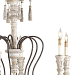 Люстра с состаренными резными элементами Graceful Profile варинант исполнения - 1 | Loft Concept в Брянске