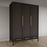 Большой Шкаф Primo Темный орех с 3 дверьми и 3 выдвижными ящиками варинант исполнения - 4 | Loft Concept в Брянске