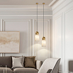 Подвесной светильник светодиодный с цилиндрическим плафоном Stone Helios варинант исполнения - 5 | Loft Concept в Брянске