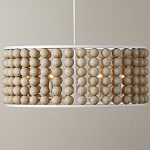 Люстра в форме цилиндра с вставками из деревянных бусин Wooden Beads варинант исполнения - 7 | Loft Concept в Брянске