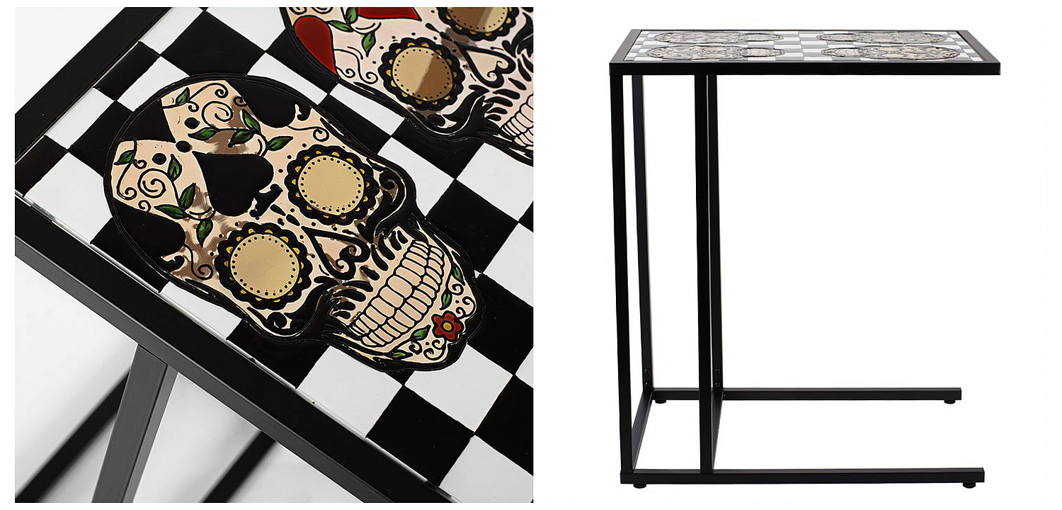 Приставной стол Skull on Chessboard Приставной стол Skull on Chessboard - Loft-Concept в Брянске