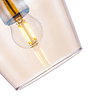 Подвесной светильник со стеклянным плафоном в форме бокала янтарного цвета Prestige варинант исполнения - 4 | Loft Concept в Брянске