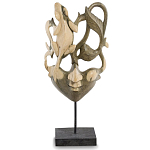 Маска ручной работы деревянная резная Lizard Mask варинант исполнения - 1 | Loft Concept в Брянске
