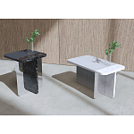 Slice журнальный столик из мрамора и массива дуба варинант исполнения - 2 | Loft Concept в Брянске