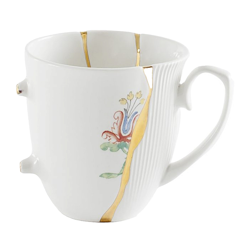 Кружка Seletti Kintsugi 2 Белый Золотой Мульти Кружка Seletti Kintsugi 2 Белый Золотой Мульти в Брянске | Loft Concept