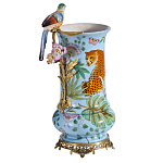 Ваза из фарфора с птицей на бронзовой ветке Garden of Eden варинант исполнения - 1 | Loft Concept в Брянске