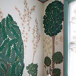 Обои ручная роспись Mughal Trees Original colourway on linen варинант исполнения - 2 | Loft Concept в Брянске