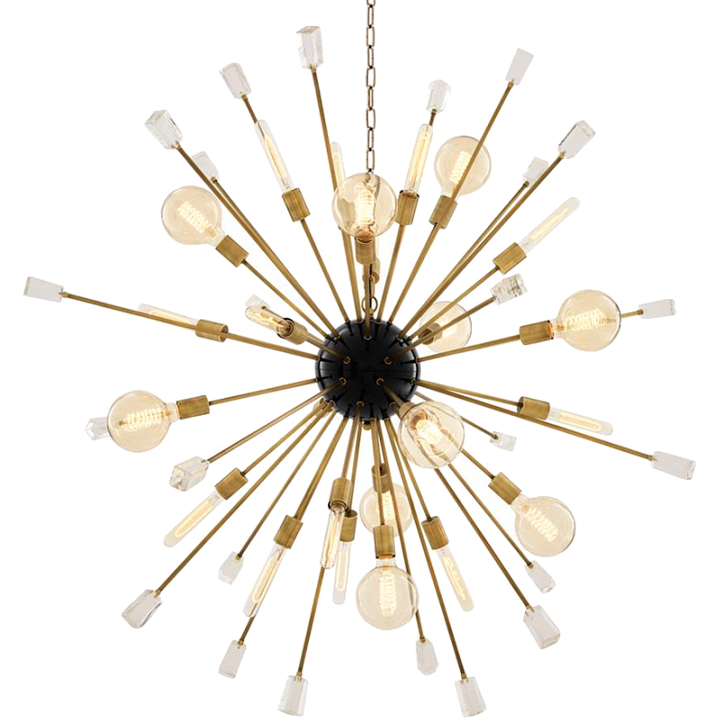 Люстра Chandelier Tivoli L Brass Латунь Черный Прозрачный (Transparent) Люстра Chandelier Tivoli L Brass Латунь Черный Прозрачный (Transparent) в Брянске | Loft Concept
