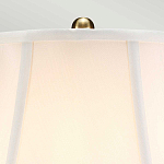 Настольная лампа с фарфоровым основанием с декоративным орнаментом и белым абажуром на темной круглой подставке Elstead Lighting варинант исполнения - 7 | Loft Concept в Брянске