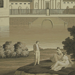 Обои ручная роспись Monuments of Paris Terre Foncée on scenic paper варинант исполнения - 1 | Loft Concept в Брянске