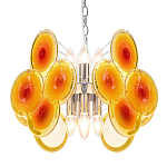 Люстра из оранжевых стеклянных дисков OrangeGlowing Reflectors варинант исполнения - 2 | Loft Concept в Брянске