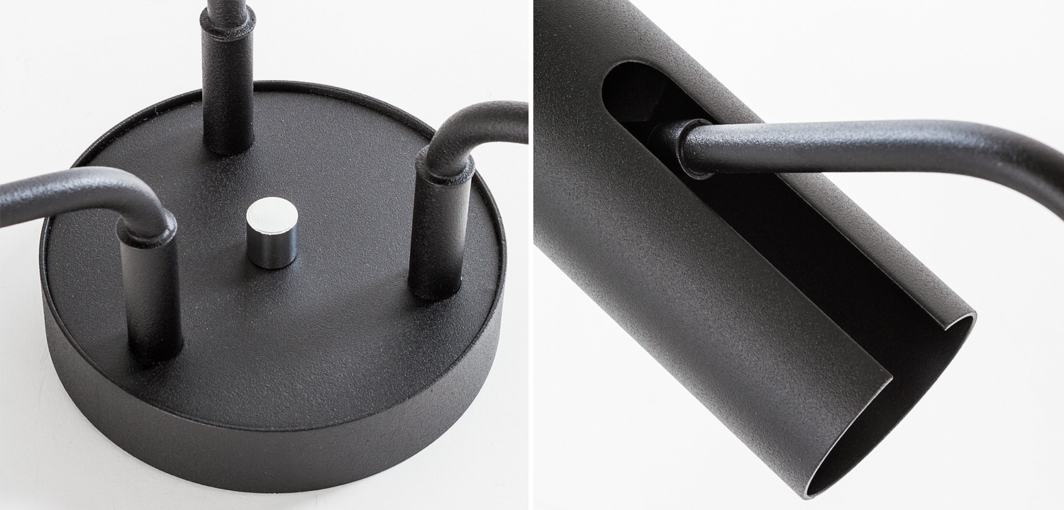 Потолочный светильник Tibo Branches Trumpet Tube black 3 Потолочный светильник Tibo Branches Trumpet Tube black 3 - Loft-Concept в Брянске