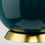 Настольная лампа с коническим дымчато-зелёным абажуром из искусственного шёлка Quintiesse варинант исполнения - 6 | Loft Concept в Брянске