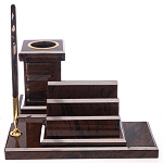 Настольный письменный набор из природного камня обсидиана Team leader варинант исполнения - 4 | Loft Concept в Брянске