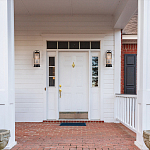 Настенный фонарь цилиндрической формы с рифленым стеклом в золотом каркасе на черном прямоугольном основании Eurofase варинант исполнения - 8 | Loft Concept в Брянске