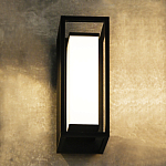 Уличный настенный светильник прямоугольный с чёрной рамкой Высота 35 см Geometric Glow варинант исполнения - 2 | Loft Concept в Брянске