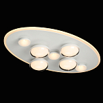 Потолочный светильник овальной формы белого цвета с 7-ю лампами Lunar Pebbles варинант исполнения - 3 | Loft Concept в Брянске