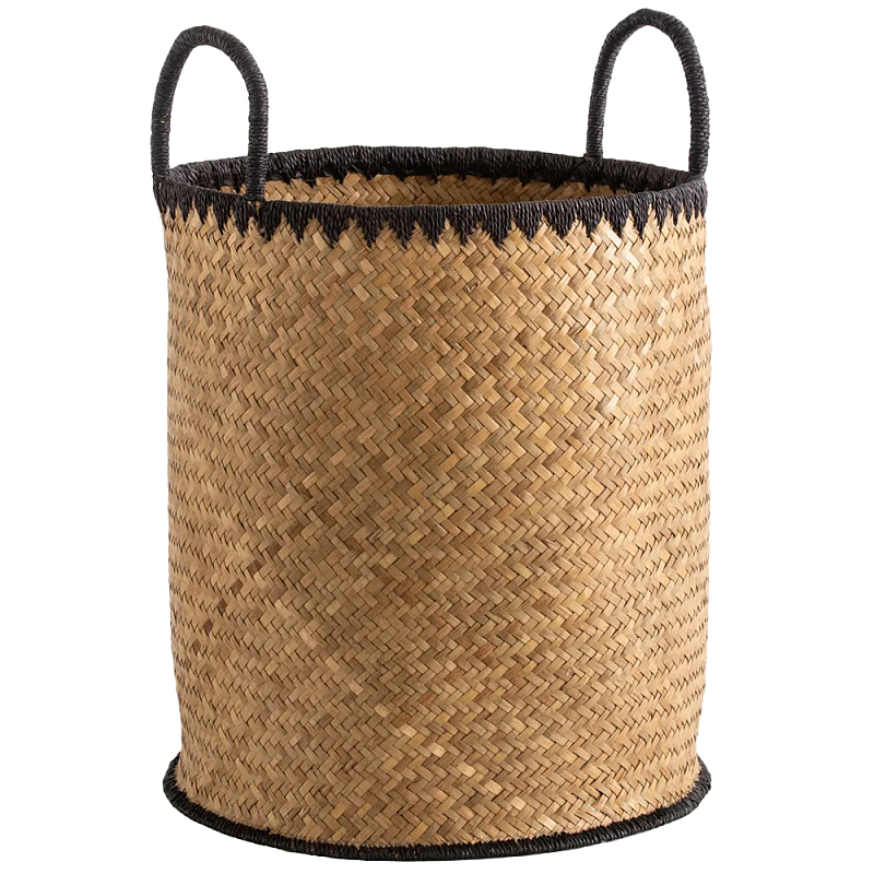 Плетеная корзина для белья с ручками Nyimbo Wicker Basket Бежевый Плетеная корзина для белья с ручками Nyimbo Wicker Basket Бежевый в Брянске | Loft Concept