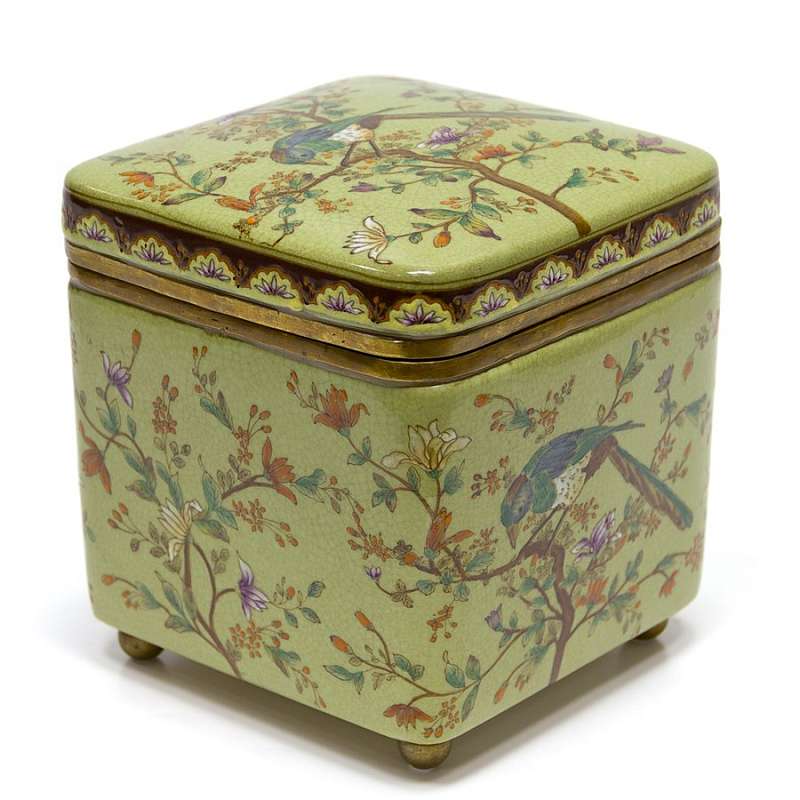 Шкатулка Box Pale Green Зеленый шалфей Бронза Шкатулка Box Pale Green Зеленый шалфей Бронза в Брянске | Loft Concept