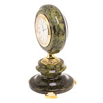 Часы настольные бронзовые из натуральных камней Мрамор и Змеевик Stone Clock варинант исполнения - 14 | Loft Concept в Брянске