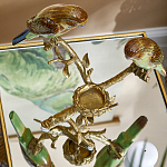 Подсвечник с двумя попугаями из фарфора на бронзовой ветке Eden Garden варинант исполнения - 5 | Loft Concept в Брянске