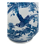 Ваза с мотивами цветущего сада с попугаями Blue Vase Inspired by Nature варинант исполнения - 3 | Loft Concept в Брянске