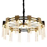 Люстра с прямоугольными хрустальными плафонами Glass Rectangles Gold Chandelier 60 варинант исполнения - 1 | Loft Concept в Брянске