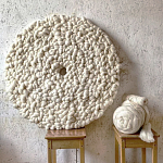 Панно на стену из шерсти мериноса Белый Круг  варинант исполнения - 1 | Loft Concept в Брянске