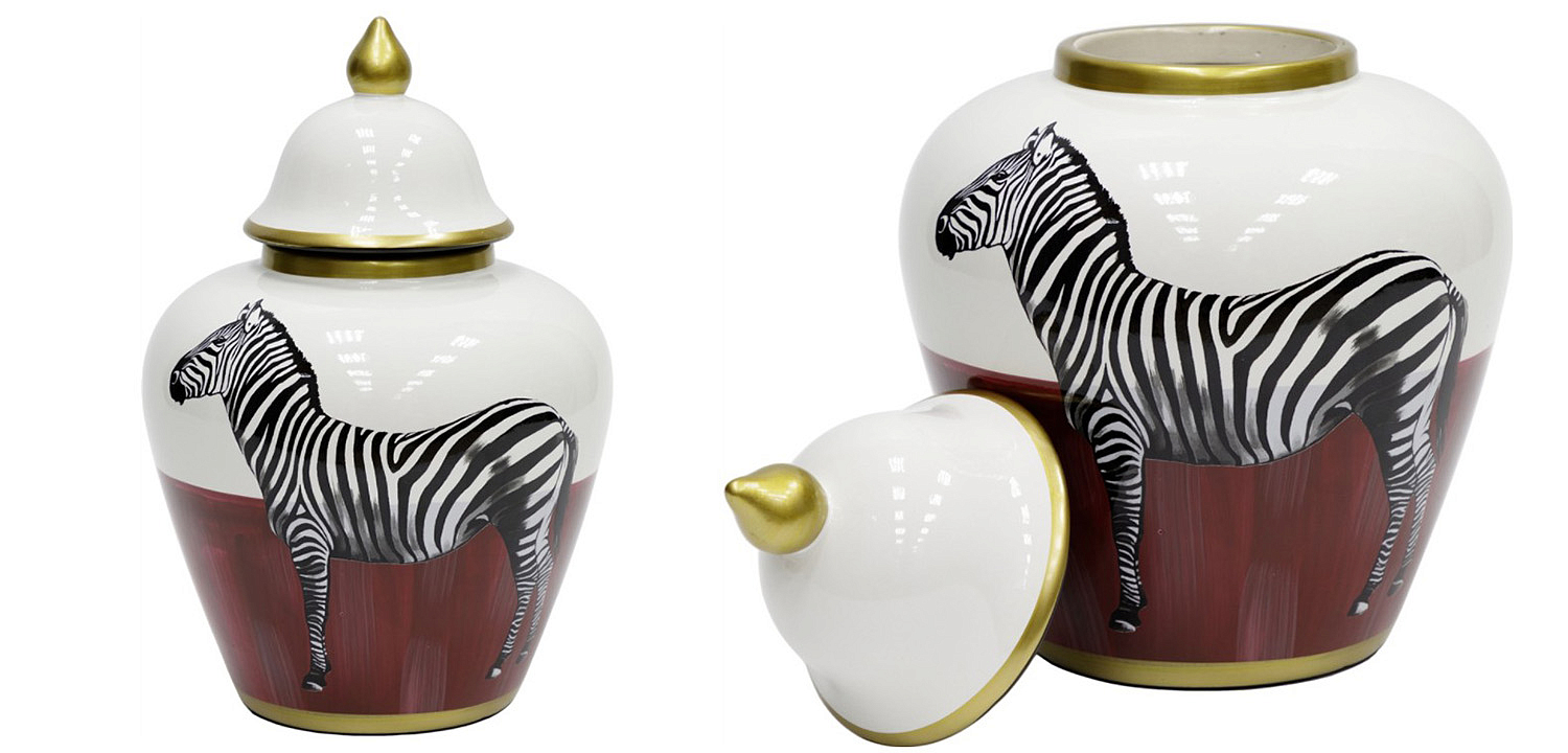 Ваза Zebra Vase white and red Ваза Zebra Vase white and red - Loft-Concept в Брянске