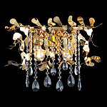 Бра с металлическими лепестками и хрустальными подвесками Leaf Cascade варинант исполнения - 1 | Loft Concept в Брянске