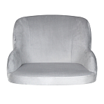 Барный стул со спинкой и подлокотниками на 4-х деревянных ножках Серый Велюр Ava Charm варинант исполнения - 2 | Loft Concept в Брянске