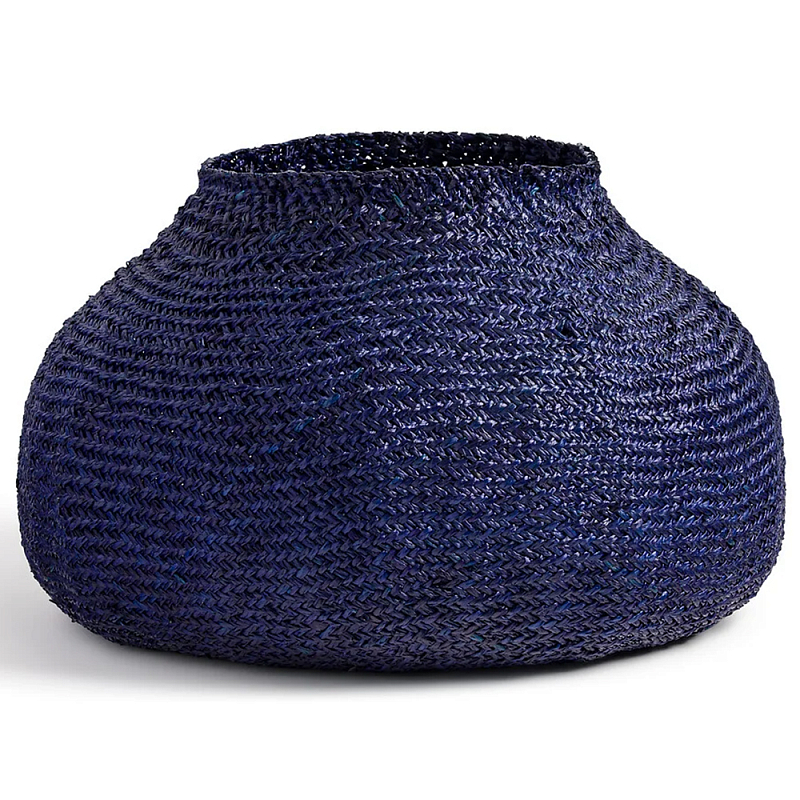Корзина синяя Elewisa Wicker Basket Синий Корзина синяя Elewisa Wicker Basket Синий в Брянске | Loft Concept