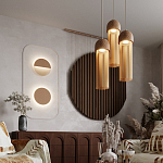 Бра круглое натуральная пробка с бахромой Natural Cork варинант исполнения - 5 | Loft Concept в Брянске