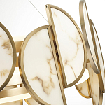 Люстра круглая с полукруглыми плафонами из искусственного алебастра в бронзовой оправе Marbella варинант исполнения - 8 | Loft Concept в Брянске