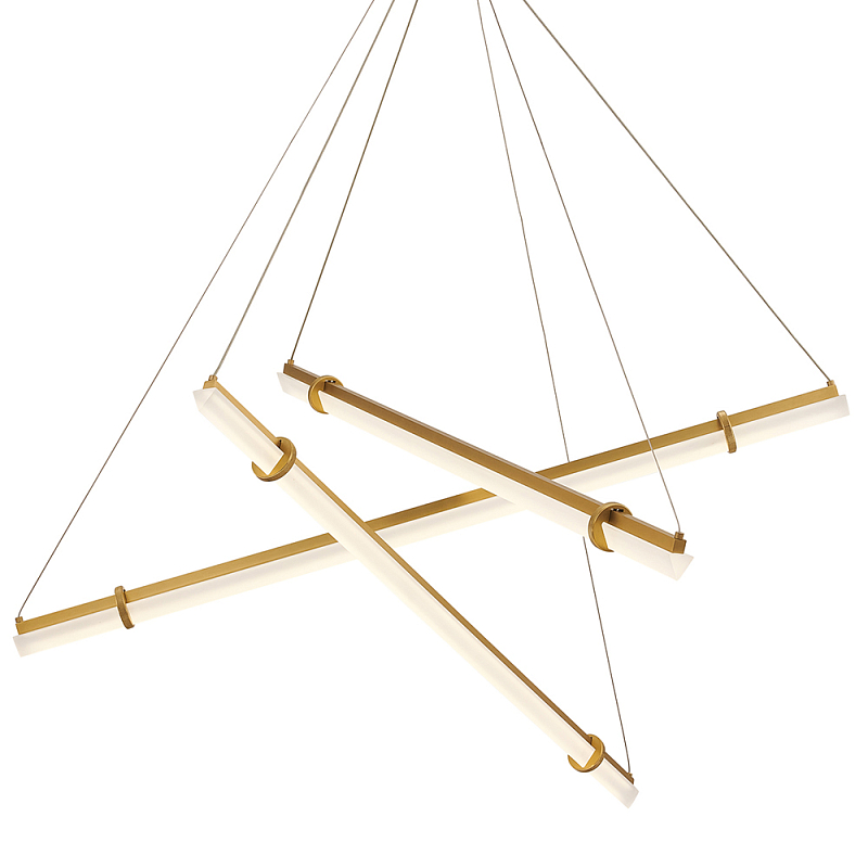 Светодиодная люстра Trumpet Tube Brass 107 Латунь Белый Светодиодная люстра Trumpet Tube Brass 107 Латунь Белый в Брянске | Loft Concept