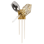 Бра с 2-мя плафонами из стекла и металла и вертикальными подвесками Gilded Mirage  варинант исполнения - 1 | Loft Concept в Брянске