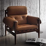 Кресло с деревянным каркасом и обивкой из натуральной кожи Medieval Furniture варинант исполнения - 1 | Loft Concept в Брянске