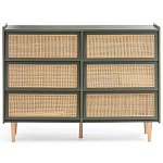 Комод с 6-ю ящиками из плетеного ротанга Remi Green Wicker Furniture варинант исполнения - 2 | Loft Concept в Брянске