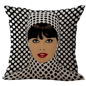 Декоративная подушка Lips and Face #6