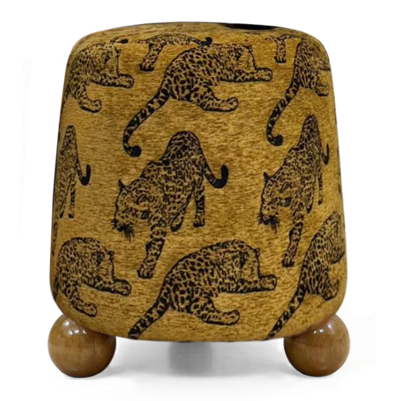 Пуф Wakonda с Круглыми ножками Коричневый орнамет Коричневый в Брянске | Loft Concept 